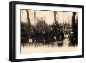 Swings on the Champs Élysées, Paris, 1905-null-Framed Giclee Print