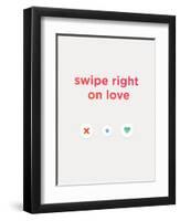 Swipe Right on Love-null-Framed Art Print