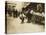 Swiping behind the Cop's Back, Boston, Massachusetts, c.1909-Lewis Wickes Hine-Stretched Canvas