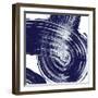 Swirl IV Navy-Piper Rhue-Framed Art Print