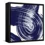 Swirl IV Navy-Piper Rhue-Framed Stretched Canvas