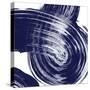 Swirl IV Navy-Piper Rhue-Stretched Canvas