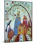 Swirl Tree Bird & Houses-Karla Gerard-Mounted Giclee Print