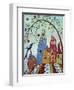 Swirl Tree Bird & Houses-Karla Gerard-Framed Premium Giclee Print