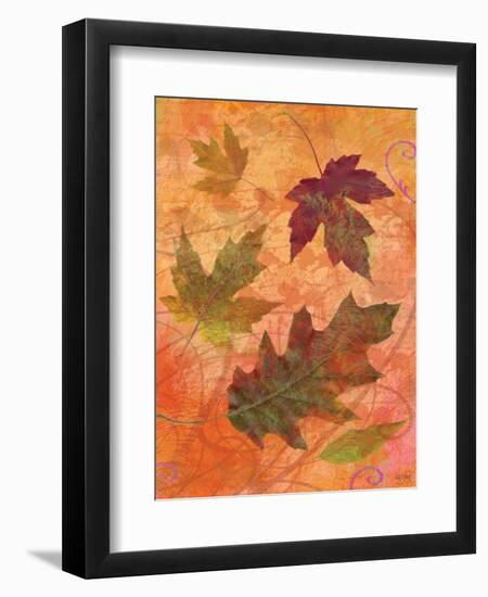 Swirling Autumn Leaves-Bee Sturgis-Framed Art Print