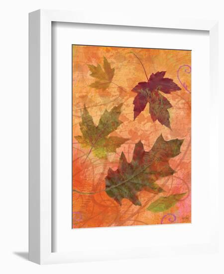 Swirling Autumn Leaves-Bee Sturgis-Framed Art Print