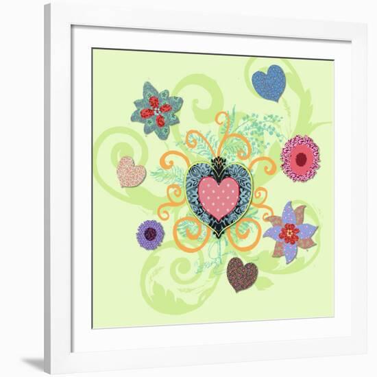 Swirling Big Heart-Art Licensing Studio-Framed Giclee Print