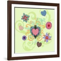 Swirling Big Heart-Art Licensing Studio-Framed Giclee Print