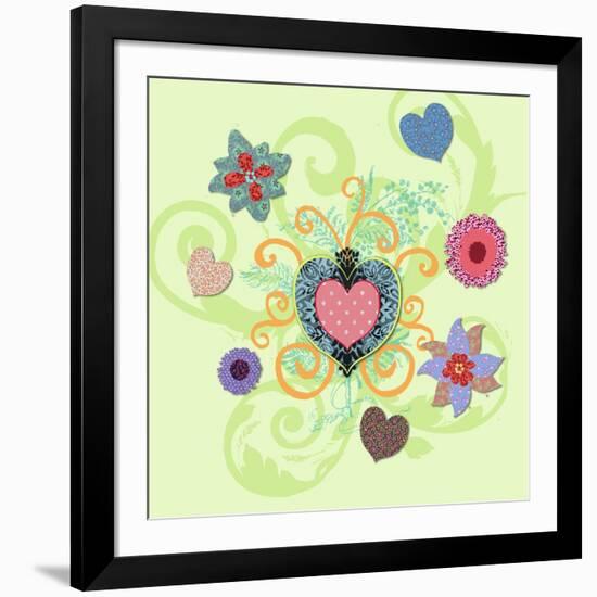 Swirling Big Heart-Art Licensing Studio-Framed Giclee Print