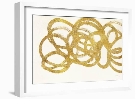 Swirling Element I Crop I Gold-Shirley Novak-Framed Art Print