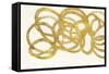 Swirling Element I Crop I Gold-Shirley Novak-Framed Stretched Canvas