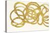 Swirling Element I Crop I Gold-Shirley Novak-Stretched Canvas