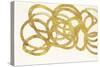 Swirling Element I Crop I Gold-Shirley Novak-Stretched Canvas
