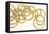 Swirling Element I Crop II Gold-Shirley Novak-Framed Stretched Canvas