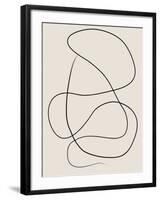 Swirling One Line Art-Elena Ristova-Framed Giclee Print