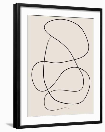 Swirling One Line Art-Elena Ristova-Framed Giclee Print