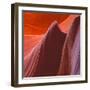 Swirling Sandstone Formations in Lower Antelope Canyon Near Page, Arizona-John Lambing-Framed Photographic Print