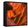 Swirling Sandstone in Lower Antelope Canyon Near Page, Arizona-John Lambing-Framed Stretched Canvas