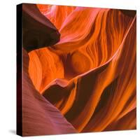 Swirling Sandstone in Lower Antelope Canyon Near Page, Arizona-John Lambing-Stretched Canvas