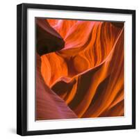 Swirling Sandstone in Lower Antelope Canyon Near Page, Arizona-John Lambing-Framed Photographic Print