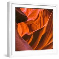 Swirling Sandstone in Lower Antelope Canyon Near Page, Arizona-John Lambing-Framed Photographic Print