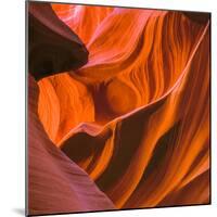 Swirling Sandstone in Lower Antelope Canyon Near Page, Arizona-John Lambing-Mounted Photographic Print