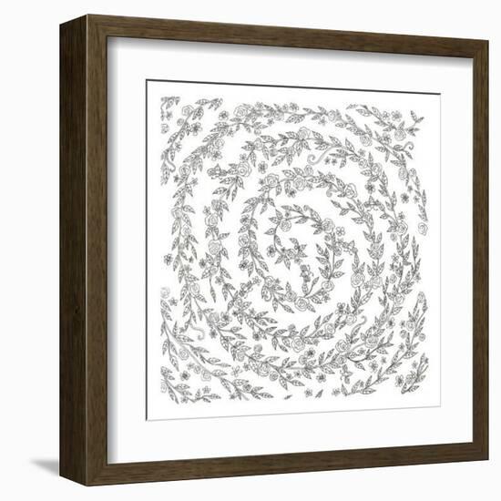 Swirling Vines Boarder-Pam Varacek-Framed Art Print