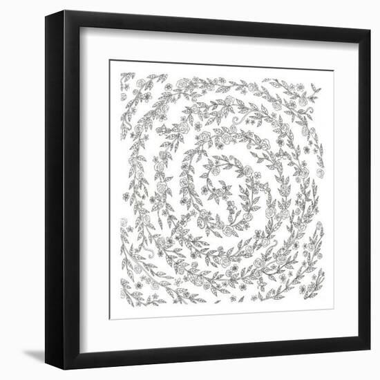 Swirling Vines Boarder-Pam Varacek-Framed Art Print