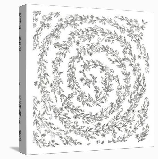 Swirling Vines Boarder-Pam Varacek-Stretched Canvas