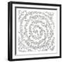 Swirling Vines Boarder-Pam Varacek-Framed Art Print