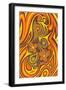 Swirling Yellows and Oranges-null-Framed Art Print