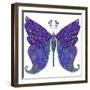 Swirls Butterfly-Delyth Angharad-Framed Giclee Print