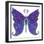 Swirls Butterfly-Delyth Angharad-Framed Giclee Print