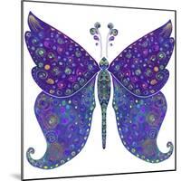 Swirls Butterfly-Delyth Angharad-Mounted Giclee Print