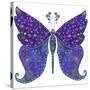 Swirls Butterfly-Delyth Angharad-Stretched Canvas