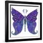 Swirls Butterfly-Delyth Angharad-Framed Giclee Print