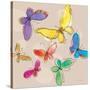 Swirly Butterflies + Neutral Back-Robbin Rawlings-Stretched Canvas