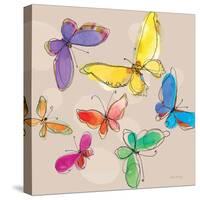 Swirly Butterflies + Neutral Back-Robbin Rawlings-Stretched Canvas