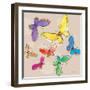 Swirly Butterflies + Neutral Back-Robbin Rawlings-Framed Art Print