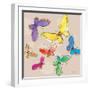 Swirly Butterflies + Neutral Back-Robbin Rawlings-Framed Art Print