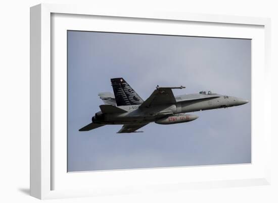 Swiss Air Force F-18C Hornet Used for Air Policing-null-Framed Photographic Print