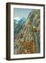 Swiss Alps and Cog Railway-null-Framed Art Print