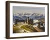 Swiss Alps: on the Rigi Summit, with the Bernese Alps in the Distance-null-Framed Photographic Print