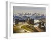 Swiss Alps: on the Rigi Summit, with the Bernese Alps in the Distance-null-Framed Photographic Print