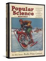 Swiss-American Inventor Thomas Avoskan's Motor Cycle with Skates-Frank Murch-Stretched Canvas
