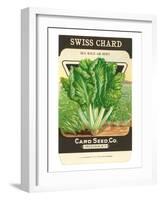 Swiss Chard Seed Packet-null-Framed Art Print