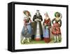 Swiss Costumes, 15th-16th Century-Edward May-Framed Stretched Canvas