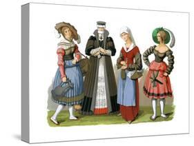 Swiss Costumes, 15th-16th Century-Edward May-Stretched Canvas