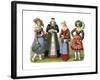 Swiss Costumes, 15th-16th Century-Edward May-Framed Giclee Print