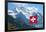 Swiss Flag on the Top of Mannlichen (Jungfrau Region, Bern, Switzerland)-swisshippo-Framed Photographic Print